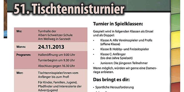 TT Turnier in Sarstedt