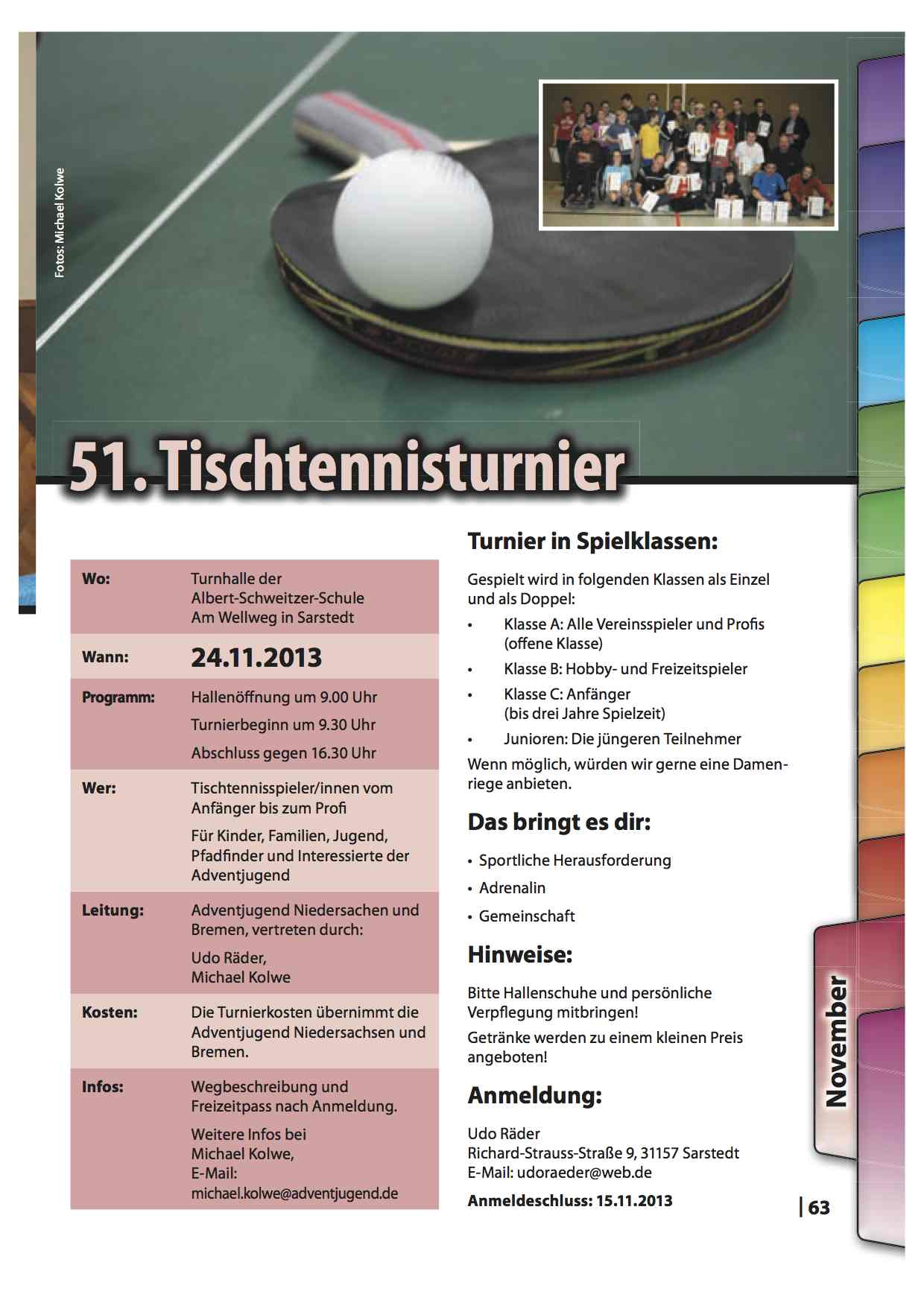 TT Turnier in Sarstedt