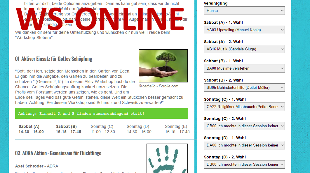 E1NS: WS-Anmeldung online!