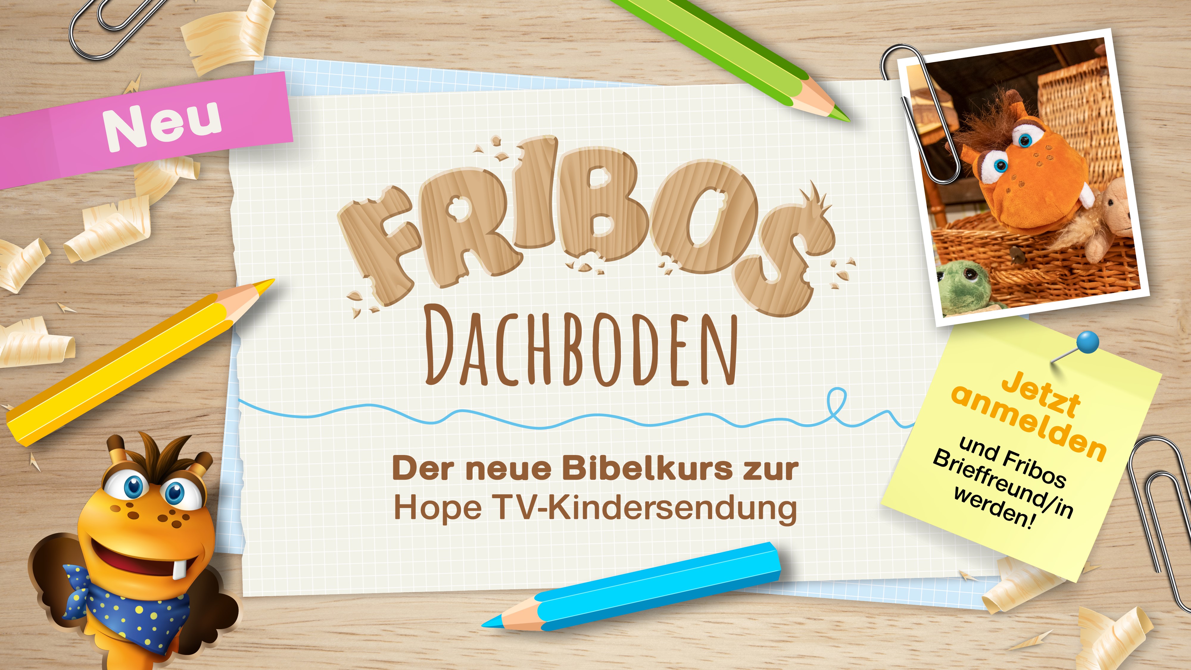 Neuer Kinder-Bibelkurs "Fribos Dachboden"